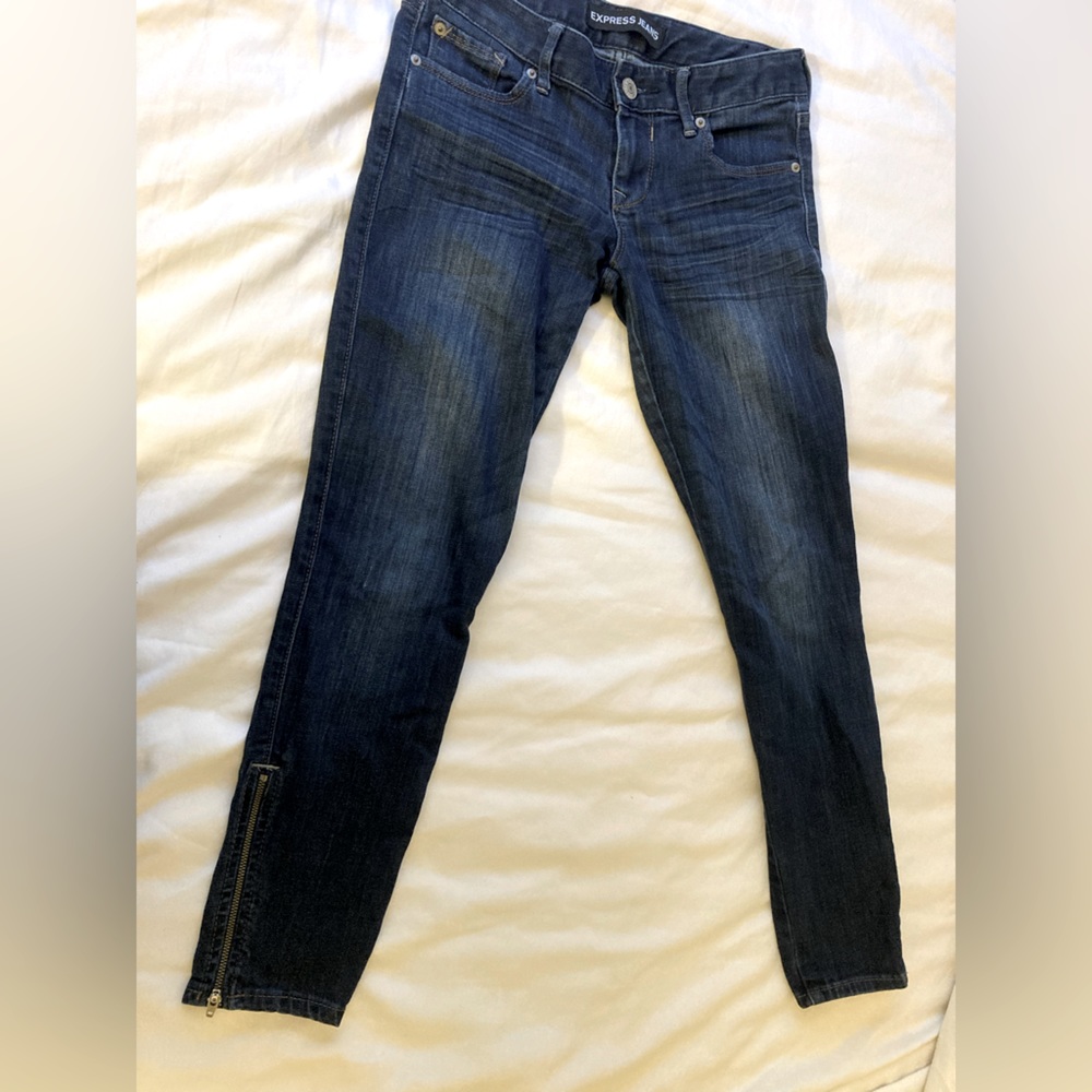 Express low rise denim skinny jeans size 2R